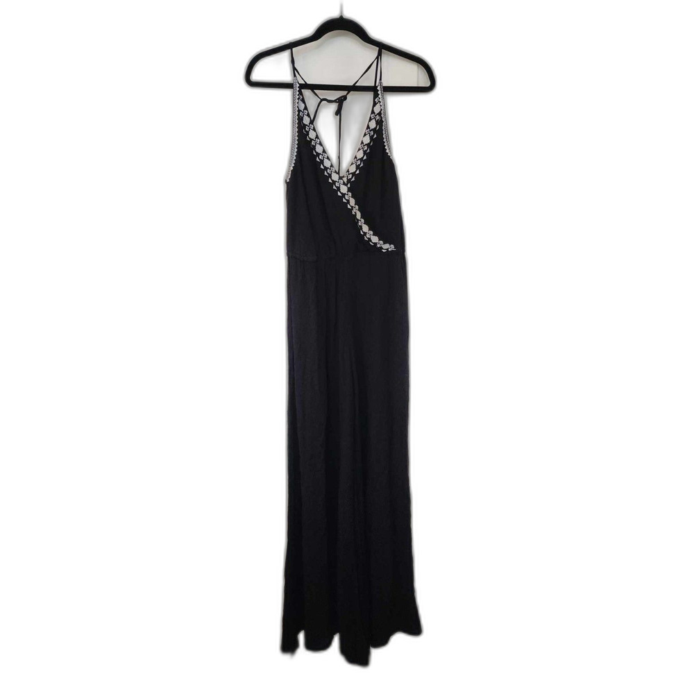 1.State Embroidered Halter Jumpsuit